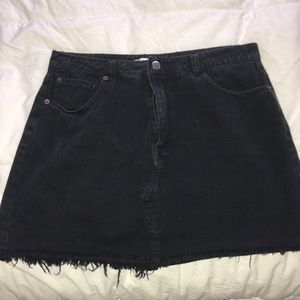 Black denim mink skirt from princess poppy